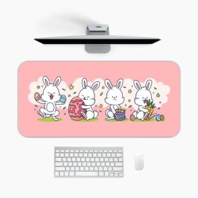 Creative Bunny Vector Design Desk Pad 1