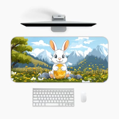 Creative Bunny Vector Design Desk Pad 1