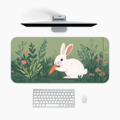 Creative Bunny Vector Design Desk Pad 1
