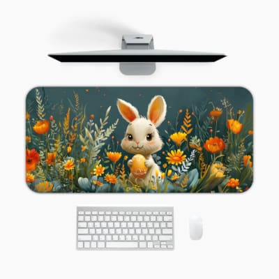 Creative Bunny Vector Design Desk Pad 1