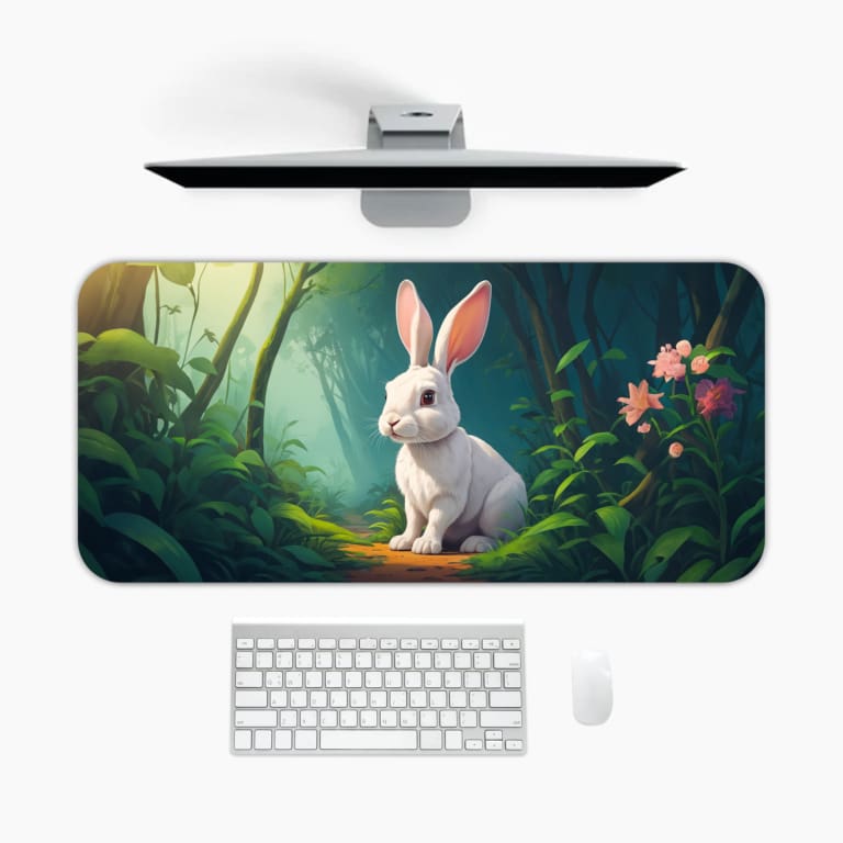 Creative Bunny Vector Design Desk Pad 1