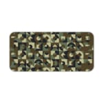 Infidu geometric camouflage desk pad in earthy tones with abstract shapes