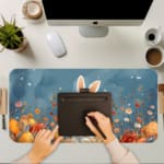 Creative Bunny Vector Design Desk Pad 1