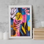Multi Colors Flowers Painting Art 07