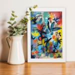 Multi Colors Flowers Painting Art 08