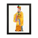 Infidu Regal Chinese Emperor Vintage Wall Art with vibrant robe and royal crown. hung on the wall