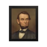 Infidu vintage wall decor featuring a classic portrait of a man with soft, earthy tones and a timeless appeal. hung on the wall on a white background