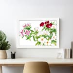 Vintage godetia flower, ukiyo e artwork artwork in high resolution VintageĀ Art 06