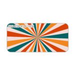 Infidu desk pad with retro starburst stripes and motivational quote