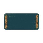 Infidu teal desk pad with vintage texture and vertical orange quote