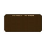 Infidu dark brown desk pad with handwritten motivational quote in light yellow.