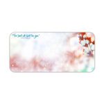 Soft floral desk pad with white flowers and Exodus 14:14 Bible verse in pastel pink, green, and white background.