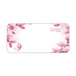 White desk pad with pink magnolia flowers and joyful scripture quote