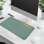 Infidu muted green desk pad with bold yellow “YOU CAN DO IT” quote.