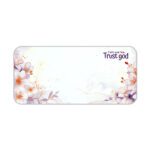Infidu Trust God desk pad with pastel floral design and uplifting faith quote on a white background