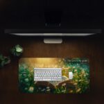 Vintage-style Bible desk pad with daisies and Psalm 23:1 verse