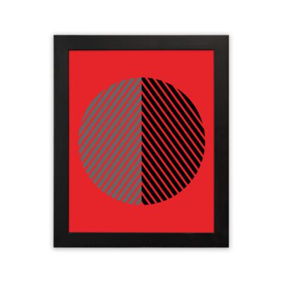 Infidu Bauhaus Wall Art Striped Circle Geometric Design - bha86