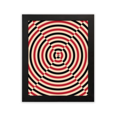Infidu Bauhaus Wall Art Concentric Circle Optical Design - bha90