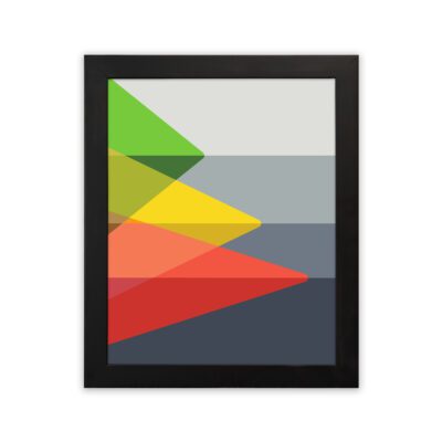 Infidu Bauhaus Wall Art Layered Triangle Gradient Design - bha94