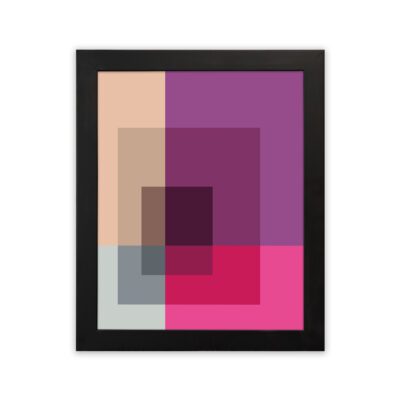 Infidu Bauhaus Wall Art Layered Square Gradient Design - bha95