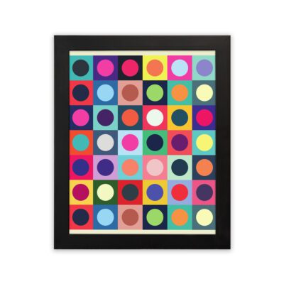 Infidu Bauhaus Wall Art Color Dot Grid Geometric Design - bha99