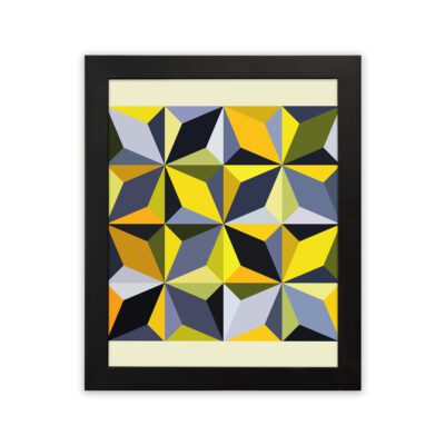 Infidu Bauhaus Wall Art Geometric Triangle Mosaic Design - bha105