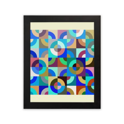 Infidu Bauhaus Wall Art Color Arc Mosaic Geometric Design - bha106