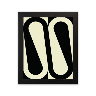 Infidu Bauhaus Wall Art Monochrome Loop Geometric Design - bha117