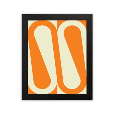 Infidu Bauhaus Wall Art Orange Loop Geometric Design - bha119