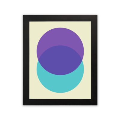 Infidu Bauhaus Wall Art Overlapping Circle Harmony Design - bha122