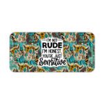Infidu Bold Desk Pad with fierce quote, leopard and skull pattern, vintage art-inspired.