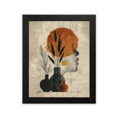 Infidu Contemporary Wall Art Abstract Portrait Frame - Modern Decor - cta01