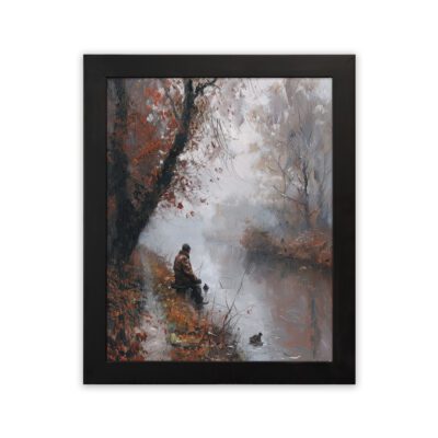 Infidu Impressionist River Scene Wall Art Autumn - Impressionist Painting Art - ipa35