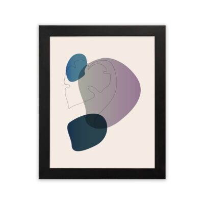 Infidu Minimalist Wall Art Abstract Face Shape Frame Modern Decor - mla119