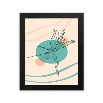 Infidu Minimalist Wall Art Leaf Wave Frame Modern Abstract Decor - mla181