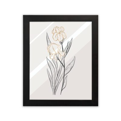 Infidu Minimalist Wall Art Floral Line Frame Elegant Modern Decor - mla182