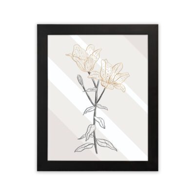 Infidu Minimalist Wall Art Botanical Line Frame Elegant Modern Decor - mla183