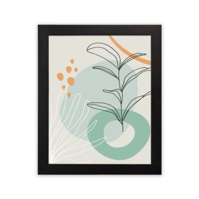 Infidu Minimalist Wall Art Botanical Circle Frame Modern Decor - mla146