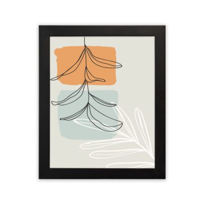 Infidu Minimalist Wall Art Hanging Leaf Frame Modern Abstract Decor - mla148