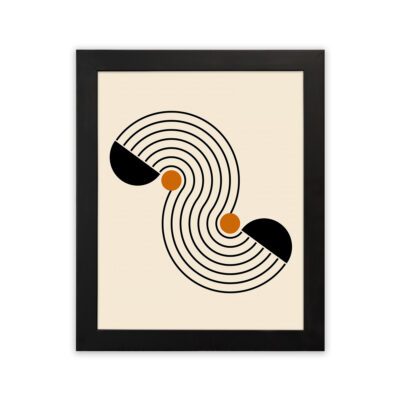 Infidu Minimal Wave Line Poster Abstract Modern Decor - bha733