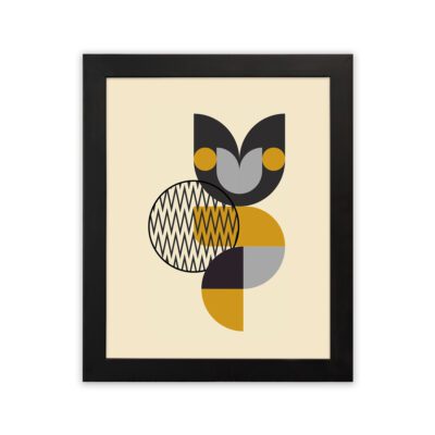 Infidu Scandinavian Floral Geometry Print Modern Wall Art - bha734