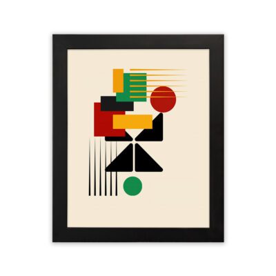 Infidu Abstract Constructivist Poster Modern Geometric Decor - Bauhaus Wall Art - bha736