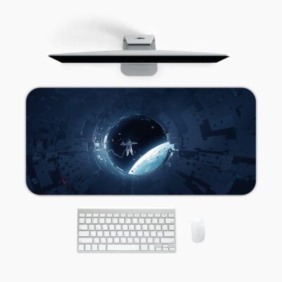 Infidu Astronaut Portal Space Desk Mat Futuristic Galaxy Design - mpd994