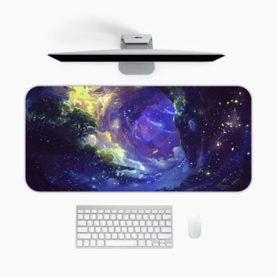 Infidu Galaxy Swirl Desk Mat Starry Space Design - mpd997
