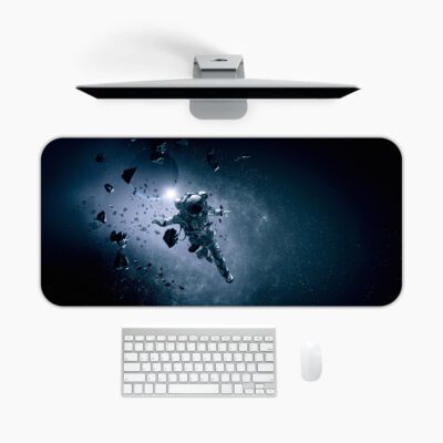 Infidu Astronaut Drift Space Desk Pad Dark Galaxy Art - mpd1001
