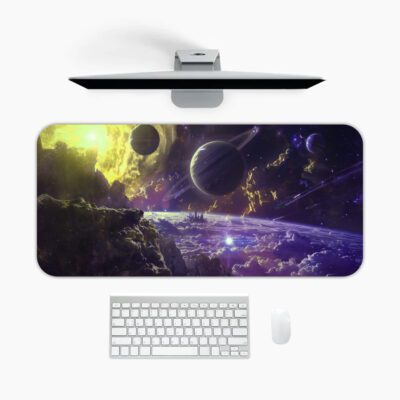 Infidu Galaxy Space Desk Mat Cosmic Planets Design - mpd1004