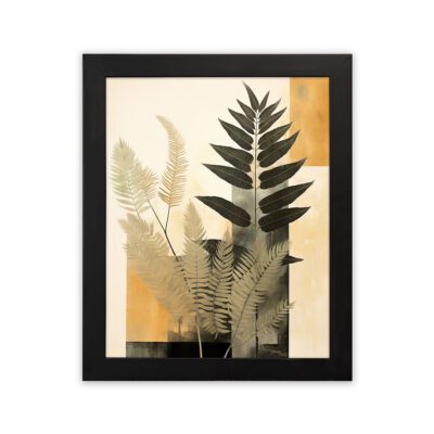 Infidu Neutral Botanical Leaf Wall Art Modern Aesthetic Frame - Kotart Aesthetic Modern Art - kma11