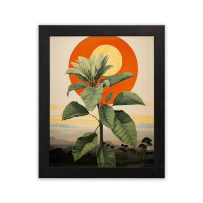 Infidu Botanical Sunset Wall Art Framed Aesthetic Decor - Kotart Aesthetic Modern Art - kma25