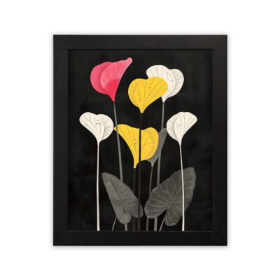 Infidu Modern Color Leaf Wall Art Framed Aesthetic Home Decor - Kotart Aesthetic Modern Art - kma29