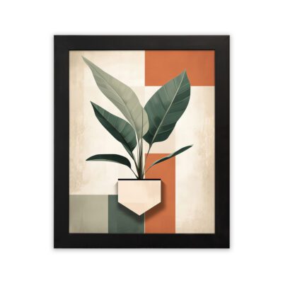 Infidu Modern Botanical Leaf Wall Art Framed - Kotart Aesthetic Modern Art - kma31
